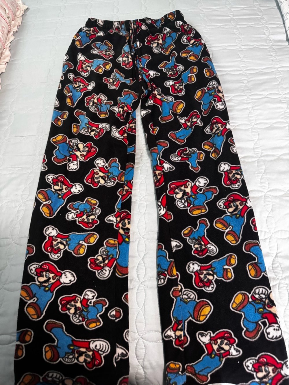 Nintendo Kids Black Super Mario Print Pants